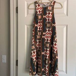 Geometric racer back dress